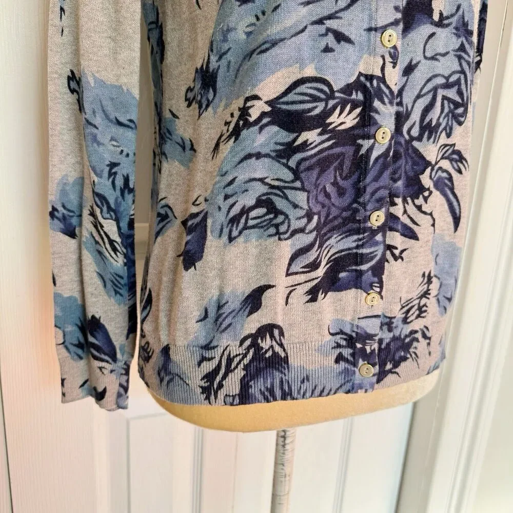 Basic Edition Women's Sweater Cardigan Small Floral